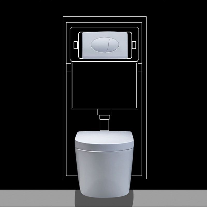 High Efficiency Flush Toilet Elongated Wall Mount Household Small Toilet Seat Included Clearhalo 'Bathroom Remodel & Bathroom Fixtures' 'Home Improvement' 'home_improvement' 'home_improvement_toilets' 'Toilets & Bidets' 'Toilets' 1200x1200_6b8a81ee-dca2-4946-b69a-2e498ca2454a