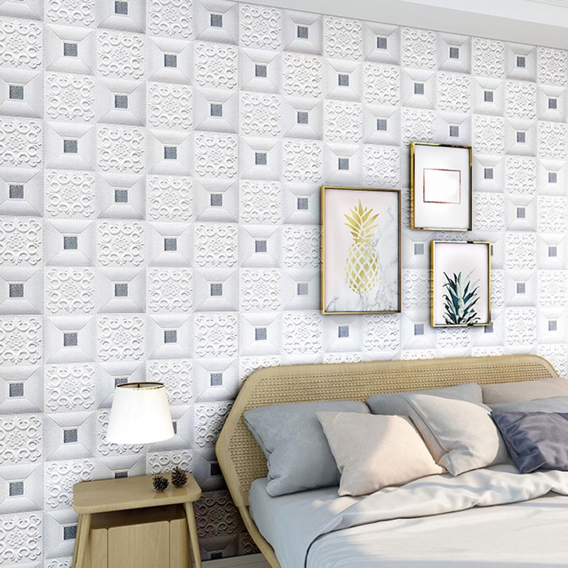 Wall Ceiling Glam Peel and Stick Waterproof Faux Brick Living Room Wall Panel (10-Pack) Clearhalo 'Flooring 'Home Improvement' 'home_improvement' 'home_improvement_wall_paneling' 'Wall Paneling' 'wall_paneling' 'Walls & Ceilings' Walls and Ceiling' 1200x1200_6bb3f86e-fca7-4de1-8231-d667b32fda11