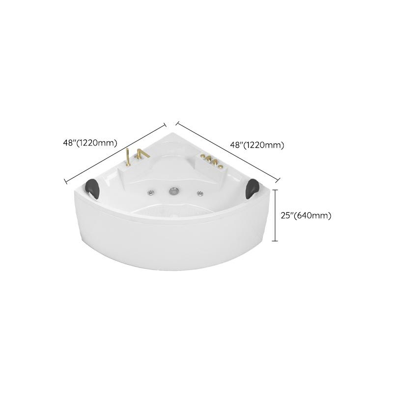 Modern Corner White Acrylic Bathtub Back to Wall with Drain and Massage Device Bath Tub Clearhalo 'Bathroom Remodel & Bathroom Fixtures' 'Bathtubs' 'Home Improvement' 'home_improvement' 'home_improvement_bathtubs' 'Showers & Bathtubs' 1200x1200_6bc6a597-40d7-4206-87d0-ab156391e24e