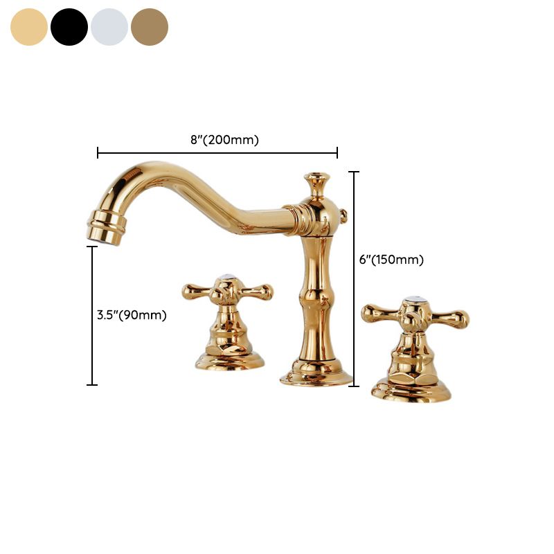 Industrial Wide Spread Bathroom Faucet 2 Cross Handles Lavatory Faucet Clearhalo 'bathroom_sink_faucets' 'Conjunta de Baño y Conjunta de Grifo' 'Coronamiento de Baño y Dispositivo de Baño' 'Grifo del lavabo del baño' 'Hogar' 'home_improvement' 'home_improvement_bathroom_sink_faucets' 'Mejoras para el hogar' 1200x1200_6bcc2ee5-5d6d-4c17-8bfe-f8b85f3b45a0