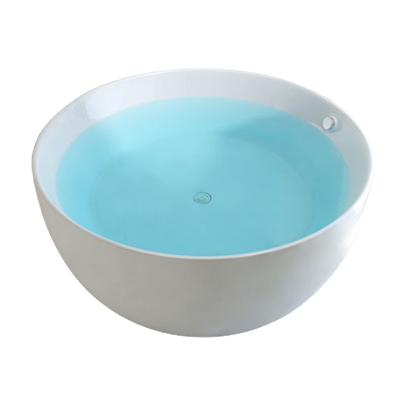 Modern Round Acrylic Bathtub Center Drain and Overflow Trim Tub Clearhalo 'Bathroom Remodel & Bathroom Fixtures' 'Bathtubs' 'Home Improvement' 'home_improvement' 'home_improvement_bathtubs' 'Showers & Bathtubs' 1200x1200_6c1dc216-f176-44e7-b023-05d594751e11