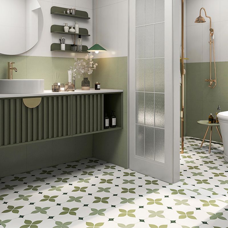 Modern Style Square Floor Tile Moroccan Print Straight Edge Waterproof Floor Tile Clearhalo 'Floor Tiles & Wall Tiles' 'floor_tiles_wall_tiles' 'Flooring 'Home Improvement' 'home_improvement' 'home_improvement_floor_tiles_wall_tiles' Walls and Ceiling' 1200x1200_6c2c9cc6-f253-4ff2-bb3e-2c1a9ae0c69f