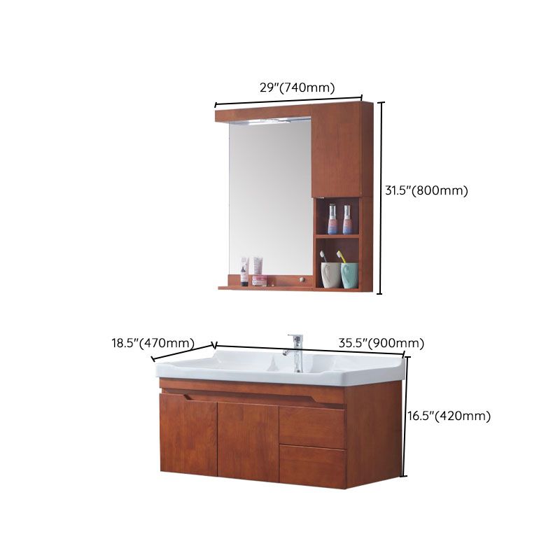 Mirror Included Wall Mount Sink Vanity with Sink for Bathroom Clearhalo 'Bathroom Remodel & Bathroom Fixtures' 'Bathroom Vanities' 'bathroom_vanities' 'Home Improvement' 'home_improvement' 'home_improvement_bathroom_vanities' 1200x1200_6c3dcf47-af1a-41a6-abcd-6951df255e34