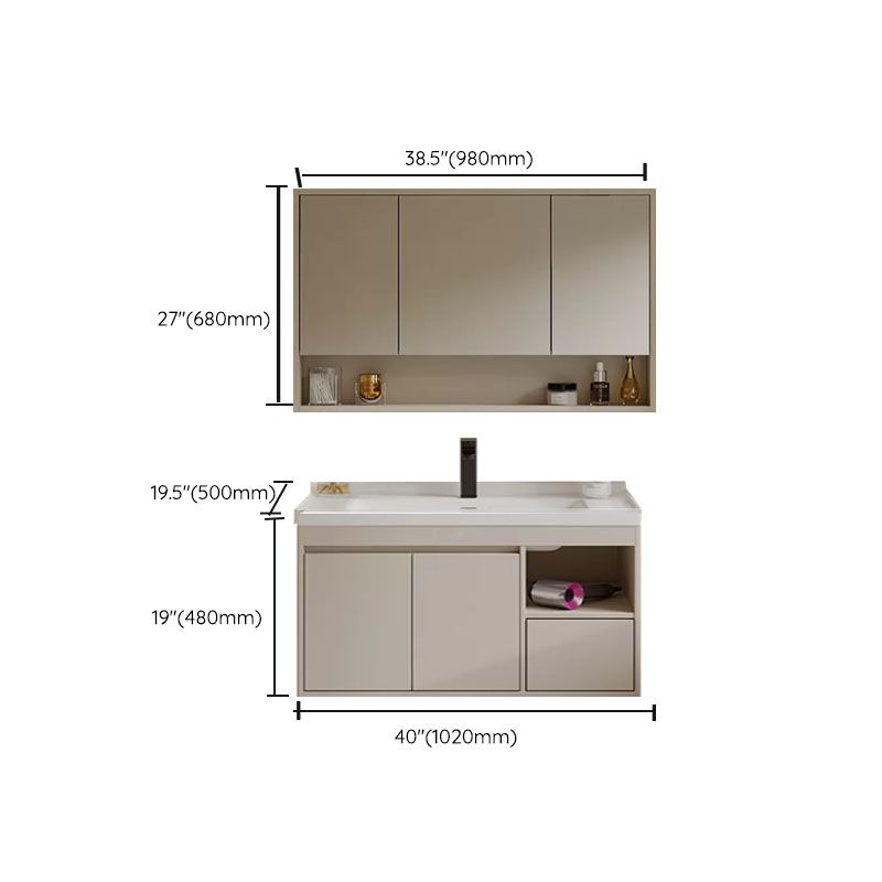 White Modern Rectangular Wall Mounted Standard Bathroom Sink Vanity Clearhalo 'Bathroom Remodel & Bathroom Fixtures' 'Bathroom Vanities' 'bathroom_vanities' 'Home Improvement' 'home_improvement' 'home_improvement_bathroom_vanities' 1200x1200_6c452669-3e17-421b-acb0-43a639a6ca8d