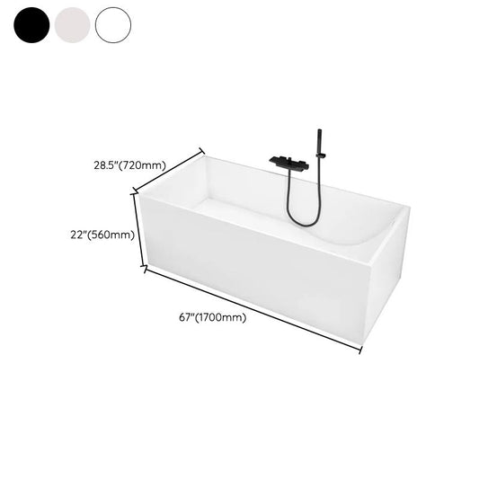 Stone Soaking Bathtub Antique Finish Rectangular Back to Wall Bath Tub Clearhalo 'Bathroom Remodel & Bathroom Fixtures' 'Bathtubs' 'Home Improvement' 'home_improvement' 'home_improvement_bathtubs' 'Showers & Bathtubs' 1200x1200_6c6ac230-e72c-419f-803f-d2fff77e7c26