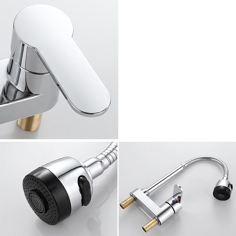 Vessel Sink Bathroom Faucet 2 Hole Faucets Chrome Lever Handle Clearhalo 'bathroom_sink_faucets' 'Conjunta de Baño y Conjunta de Grifo' 'Coronamiento de Baño y Dispositivo de Baño' 'Grifo del lavabo del baño' 'Hogar' 'home_improvement' 'home_improvement_bathroom_sink_faucets' 'Mejoras para el hogar' 1200x1200_6c6d06ed-460b-4239-9d1c-dff5b3233fe0