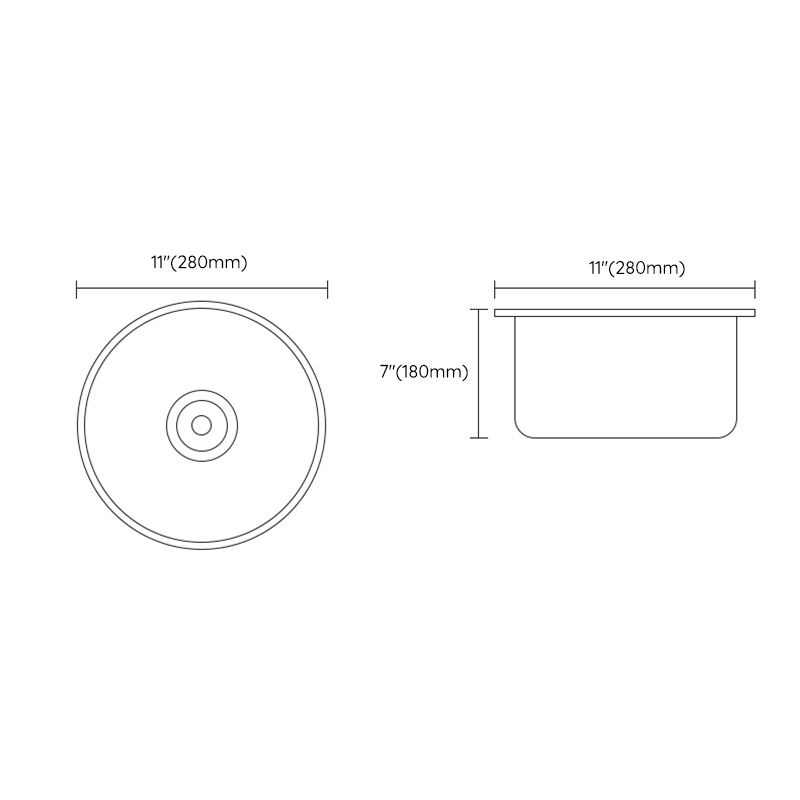 Contemporary Style Kitchen Sink Round Stainless Steel 1 Holes Kitchen Sink Clearhalo 'Home Improvement' 'home_improvement' 'home_improvement_kitchen_sinks' 'Kitchen Remodel & Kitchen Fixtures' 'Kitchen Sinks & Faucet Components' 'Kitchen Sinks' 'kitchen_sinks' 1200x1200_6c7085a5-7d7a-4f18-b2d1-6a60669754ef