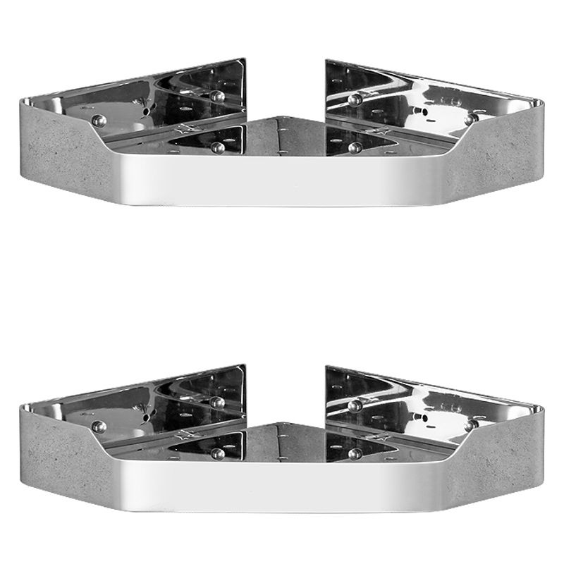 Stainless Steel Bathroom Hardware Set Modern 3 Piece Bath Shelf Clearhalo 'Bathroom Hardware Sets' 'Bathroom Hardware' 'Bathroom Remodel & Bathroom Fixtures' 'bathroom_hardware_sets' 'Home Improvement' 'home_improvement' 'home_improvement_bathroom_hardware_sets' 1200x1200_6c7927f0-236a-400f-82e6-affc4680ad9d