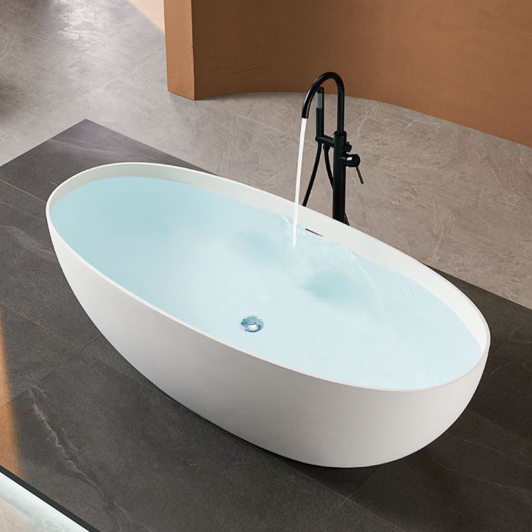 Freestanding Modern Soaking Bathtub Antique Finish Oval Bath Tub Clearhalo 'Bathroom Remodel & Bathroom Fixtures' 'Bathtubs' 'Home Improvement' 'home_improvement' 'home_improvement_bathtubs' 'Showers & Bathtubs' 1200x1200_6c9ee5a7-8166-45b7-8da0-364728f9e471