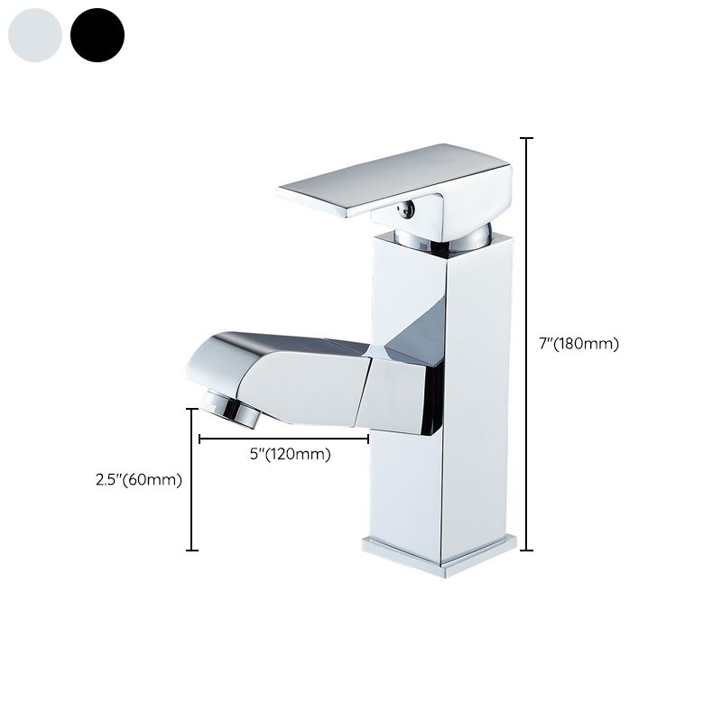 Contemporary Style Faucets Single Lever Handle Swivel Spout Faucets Clearhalo 'Bathroom Remodel & Bathroom Fixtures' 'Bathroom Sink Faucets' 'Bathroom Sinks & Faucet Components' 'bathroom_sink_faucets' 'Home Improvement' 'home_improvement' 'home_improvement_bathroom_sink_faucets' 1200x1200_6cb11647-30d6-4c78-9d19-6e1ddfdc2791