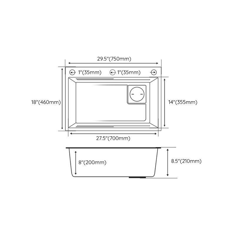 Classic Kitchen Sink Stainless Steel Drop-In Friction Resistant Kitchen Sink Clearhalo 'Home Improvement' 'home_improvement' 'home_improvement_kitchen_sinks' 'Kitchen Remodel & Kitchen Fixtures' 'Kitchen Sinks & Faucet Components' 'Kitchen Sinks' 'kitchen_sinks' 1200x1200_6cb72383-5db1-4ef7-b6fc-cdfb581a1f6e