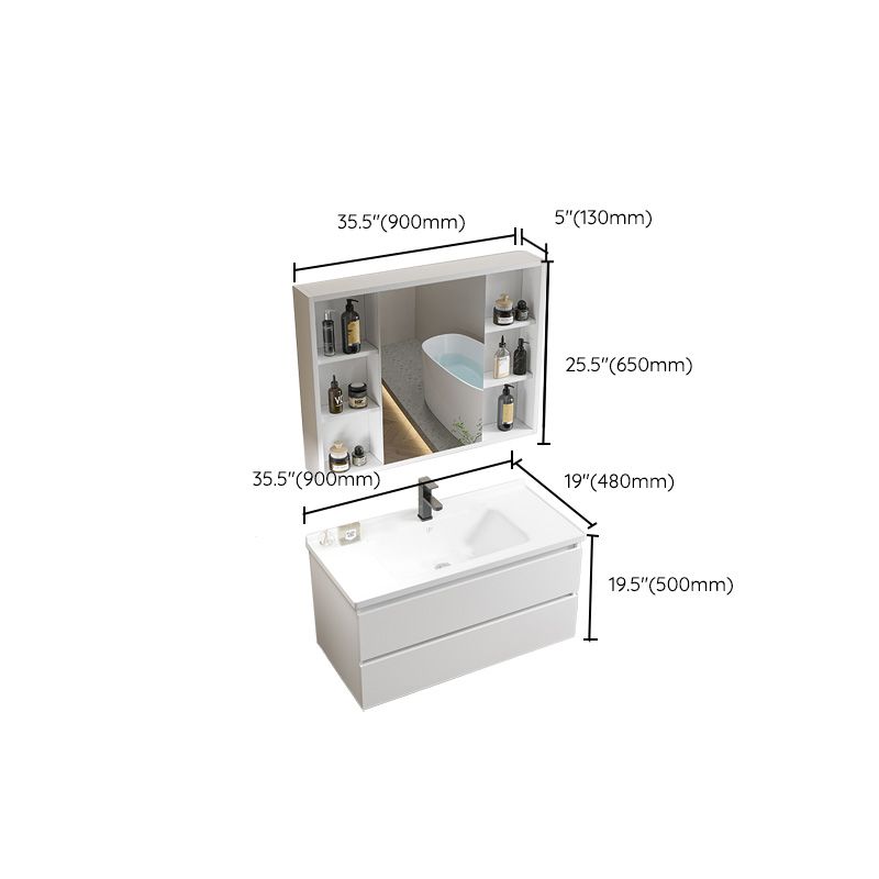 Modern Wood Sink Vanity Wood Wall Mount Faucet Included Bathroom Vanity Set Clearhalo 'Bathroom Remodel & Bathroom Fixtures' 'Bathroom Vanities' 'bathroom_vanities' 'Home Improvement' 'home_improvement' 'home_improvement_bathroom_vanities' 1200x1200_6cd719f1-dbc4-48f2-9385-557da1e9e38d