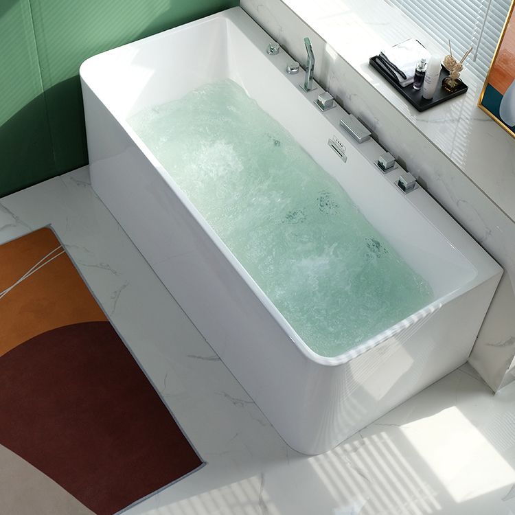 Rectangular Soaking Acrylic Bathtub Contemporary Bath Tub with Drain and Overflow Trim Clearhalo 'Bathroom Remodel & Bathroom Fixtures' 'Bathtubs' 'Home Improvement' 'home_improvement' 'home_improvement_bathtubs' 'Showers & Bathtubs' 1200x1200_6ce890f7-b539-47e3-bd19-1798f1ce75ad