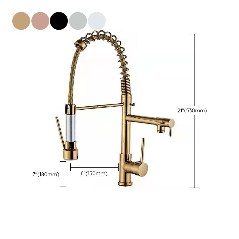 2-Function Kitchen Faucet 2-Handle Pull down Modern Farmhouse Kitchen Faucet Clearhalo 'Home Improvement' 'home_improvement' 'home_improvement_kitchen_faucets' 'Kitchen Faucets' 'Kitchen Remodel & Kitchen Fixtures' 'Kitchen Sinks & Faucet Components' 'kitchen_faucets' 1200x1200_6cfdeb76-1e75-49bf-bc8f-f8c30ec31682