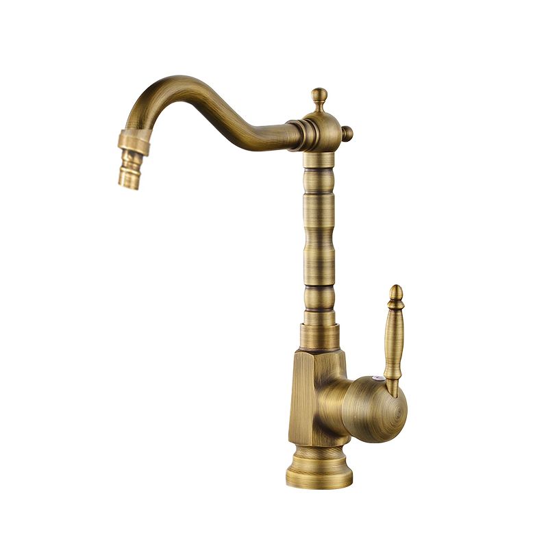 Traditional Bar Faucet with Brass Sprayer 1-Handle Kitchen Faucet Clearhalo 'Home Improvement' 'home_improvement' 'home_improvement_kitchen_faucets' 'Kitchen Faucets' 'Kitchen Remodel & Kitchen Fixtures' 'Kitchen Sinks & Faucet Components' 'kitchen_faucets' 1200x1200_6d49ee41-899b-430c-8a5f-ce5acf0f5a54