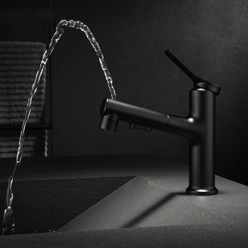 Modern Vessel Sink Faucet Copper Single Handle Low Arc Retractable Vessel Faucet Clearhalo 'Bathroom Remodel & Bathroom Fixtures' 'Bathroom Sink Faucets' 'Bathroom Sinks & Faucet Components' 'bathroom_sink_faucets' 'Conjunta de Baño y Conjunta de Grifo' 'Coronamiento de Baño y Dispositivo de Baño' 'Grifo del lavabo del baño' 'Hogar' 'Home Improvement' 'home_improvement' 'home_improvement_bathroom_sink_faucets' 'Mejoras para el hogar' 1200x1200_6d5a162d-b703-4e39-9b45-123a72a62d25