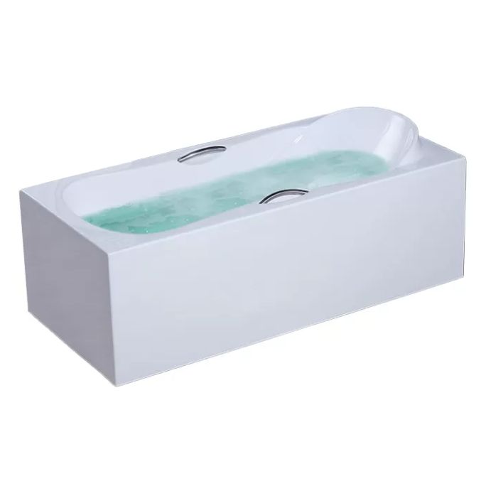 Rectangular Bath Soaking Back to Wall Bathtub in White (Board not Included) Clearhalo 'Bathroom Remodel & Bathroom Fixtures' 'Bathtubs' 'Home Improvement' 'home_improvement' 'home_improvement_bathtubs' 'Showers & Bathtubs' 1200x1200_6d5e5a44-b01f-40b3-aafe-c66c5176d0cf