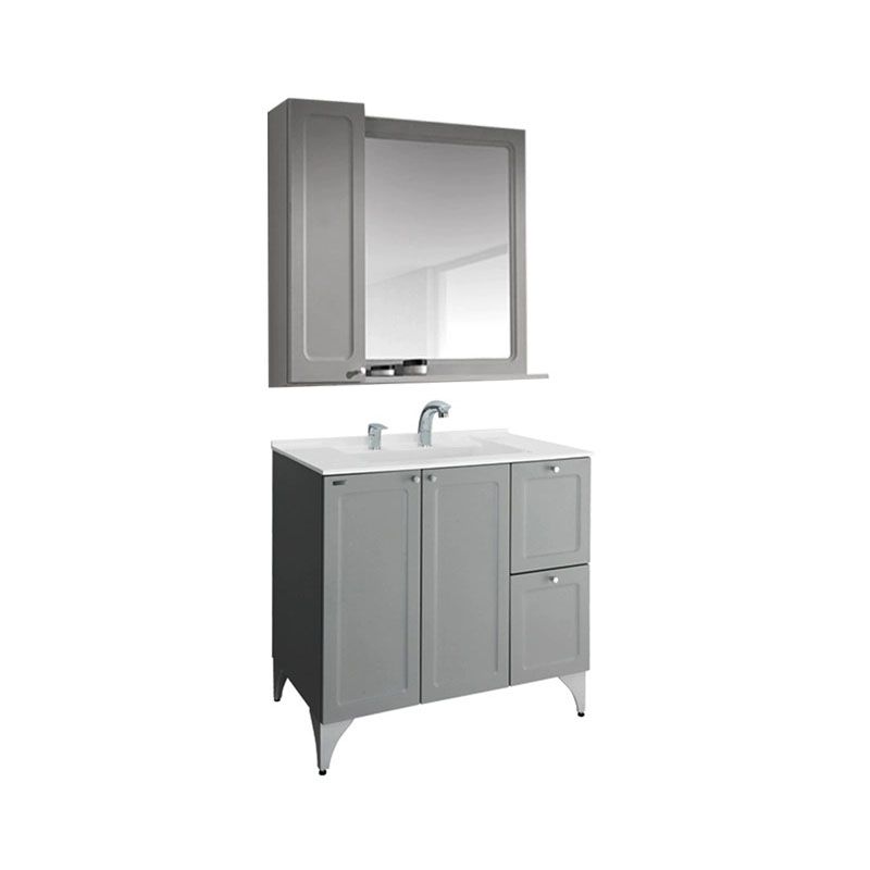Freestanding Modern Sink Included Bath Vanity with Faucet for Bathroom Clearhalo 'Bathroom Remodel & Bathroom Fixtures' 'Bathroom Vanities' 'bathroom_vanities' 'Home Improvement' 'home_improvement' 'home_improvement_bathroom_vanities' 1200x1200_6d713cb0-45a1-4df6-bfdd-2b1a289a4eeb