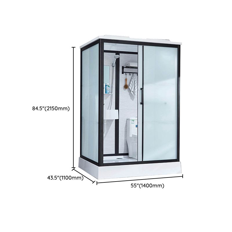 Rectangle Shower Stall Single Sliding Shower Stall with Towel Bar Clearhalo 'Bathroom Remodel & Bathroom Fixtures' 'Home Improvement' 'home_improvement' 'home_improvement_shower_stalls_enclosures' 'Shower Stalls & Enclosures' 'shower_stalls_enclosures' 'Showers & Bathtubs' 1200x1200_6da0c96b-93dd-4364-89d5-85d4c2320c64