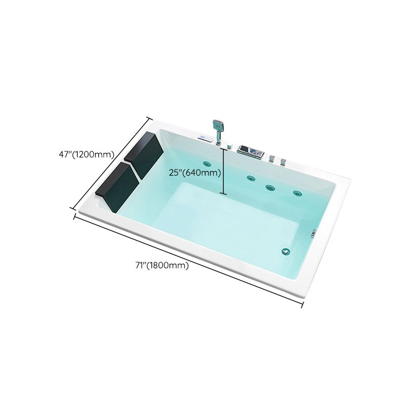 Rectangle Modern White Embedded Bathtub Acrylic with Drain Bath Tub and Overflow Hole Clearhalo 'Bathroom Remodel & Bathroom Fixtures' 'Bathtubs' 'Home Improvement' 'home_improvement' 'home_improvement_bathtubs' 'Showers & Bathtubs' 1200x1200_6db5dde3-7ce3-4b3a-81db-4dcbff2ae704