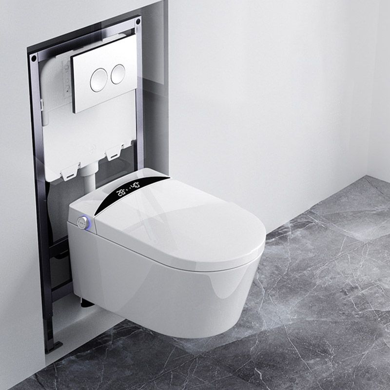 Contemporary 1-Piece Toilet Bowl In-Wall Urine Toilet with Slow Close Seat for Washroom Clearhalo 'Bathroom Remodel & Bathroom Fixtures' 'Home Improvement' 'home_improvement' 'home_improvement_toilets' 'Toilets & Bidets' 'Toilets' 1200x1200_6dc393e2-ac5e-4656-993c-a09e4826604e