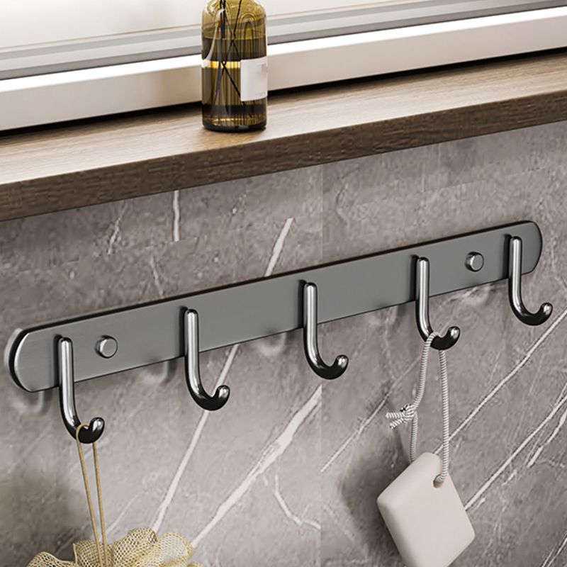 Modern Grey Bathroom Accessory Set Bath Shelf Bath Hardware Set Clearhalo 'Bathroom Hardware Sets' 'Bathroom Hardware' 'Bathroom Remodel & Bathroom Fixtures' 'bathroom_hardware_sets' 'Home Improvement' 'home_improvement' 'home_improvement_bathroom_hardware_sets' 1200x1200_6dc9483a-fff4-4fec-9999-14e1a2cee745