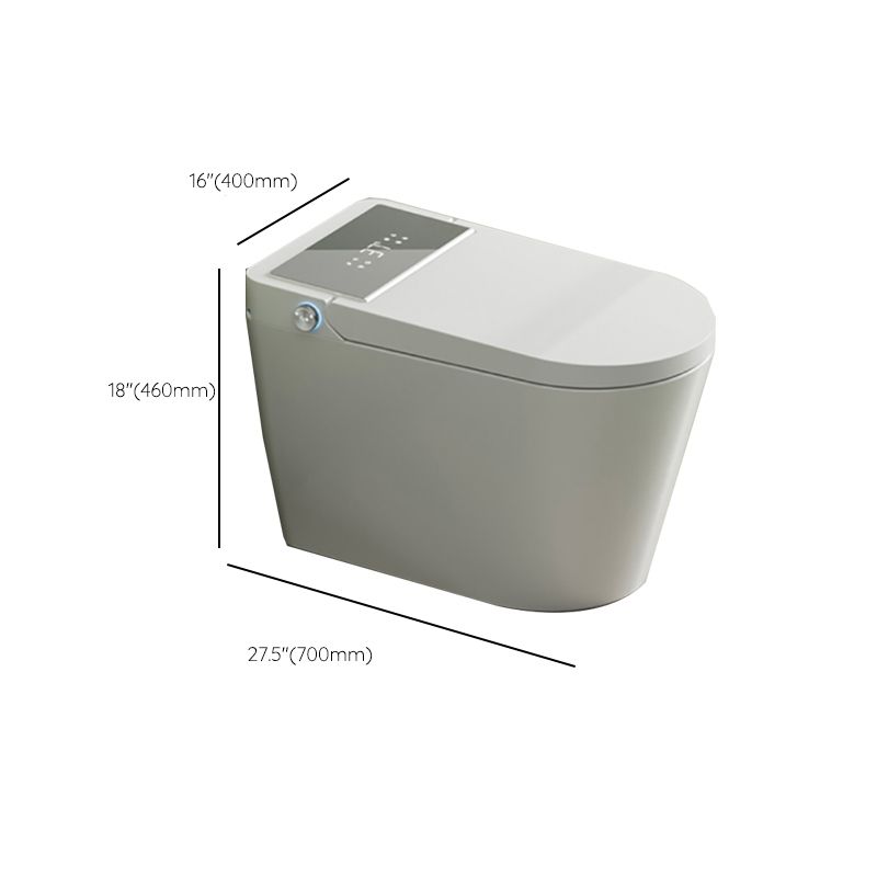 White Ceramic Elongated Foot Sensor with Heated Seat Floor Mount Bidet Clearhalo 'Bathroom Remodel & Bathroom Fixtures' 'Bidets' 'Home Improvement' 'home_improvement' 'home_improvement_bidets' 'Toilets & Bidets' 1200x1200_6dcb2b6b-b1d0-4566-ba8e-3d7886d4d13c