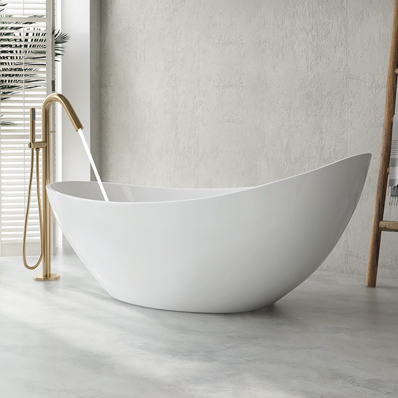 Freestanding Soaking Acrylic Bathtub Modern Oval Bathtub without Faucet Holes Clearhalo 'Bathroom Remodel & Bathroom Fixtures' 'Bathtubs' 'Home Improvement' 'home_improvement' 'home_improvement_bathtubs' 'Showers & Bathtubs' 1200x1200_6df51ae8-9a27-4ae0-8b0f-c59e30a93e5c