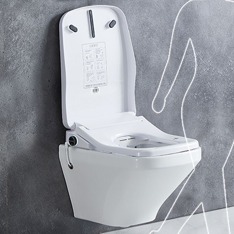 Elongated Wall Mounted Bidet 18.1" H Cotton White Smart Bidet with Warm Air Dryer Clearhalo 'Bathroom Remodel & Bathroom Fixtures' 'Bidets' 'Home Improvement' 'home_improvement' 'home_improvement_bidets' 'Toilets & Bidets' 1200x1200_6e04b739-182f-4df5-94fd-fcda7af0b30c