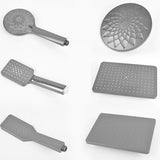 Rectangle Grey Shower Head Combo Standard Spray Pattern Showerhead Clearhalo 'Bathroom Remodel & Bathroom Fixtures' 'Home Improvement' 'home_improvement' 'home_improvement_shower_heads' 'Shower Heads' 'shower_heads' 'Showers & Bathtubs Plumbing' 'Showers & Bathtubs' 1200x1200_6e0a97e3-36ae-4c60-a35c-b1d04c3a6ce1