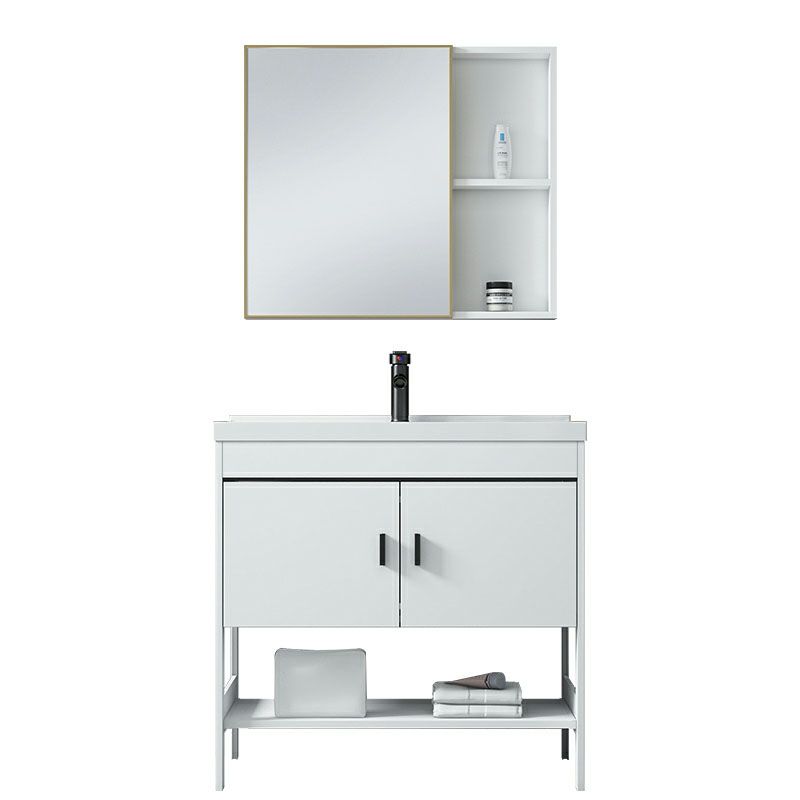 Freestanding Modern Sink Included Bath Vanity in White for Bathroom Clearhalo 'Bathroom Remodel & Bathroom Fixtures' 'Bathroom Vanities' 'bathroom_vanities' 'Home Improvement' 'home_improvement' 'home_improvement_bathroom_vanities' 1200x1200_6e1120c7-ac5c-4e51-ad59-1c88d8bf822f