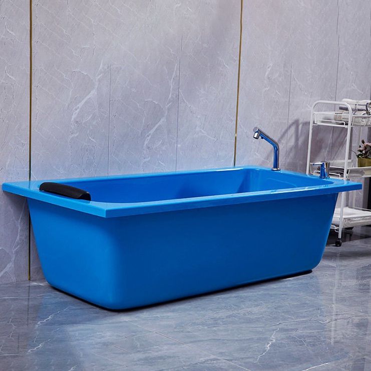 Modern Rectangular Bathtub Back to Wall Soaking Acrylic Freestanding Bath Clearhalo 'Bathroom Remodel & Bathroom Fixtures' 'Bathtubs' 'Home Improvement' 'home_improvement' 'home_improvement_bathtubs' 'Showers & Bathtubs' 1200x1200_6e139ee4-27b6-431b-980b-66f939b7d5cb