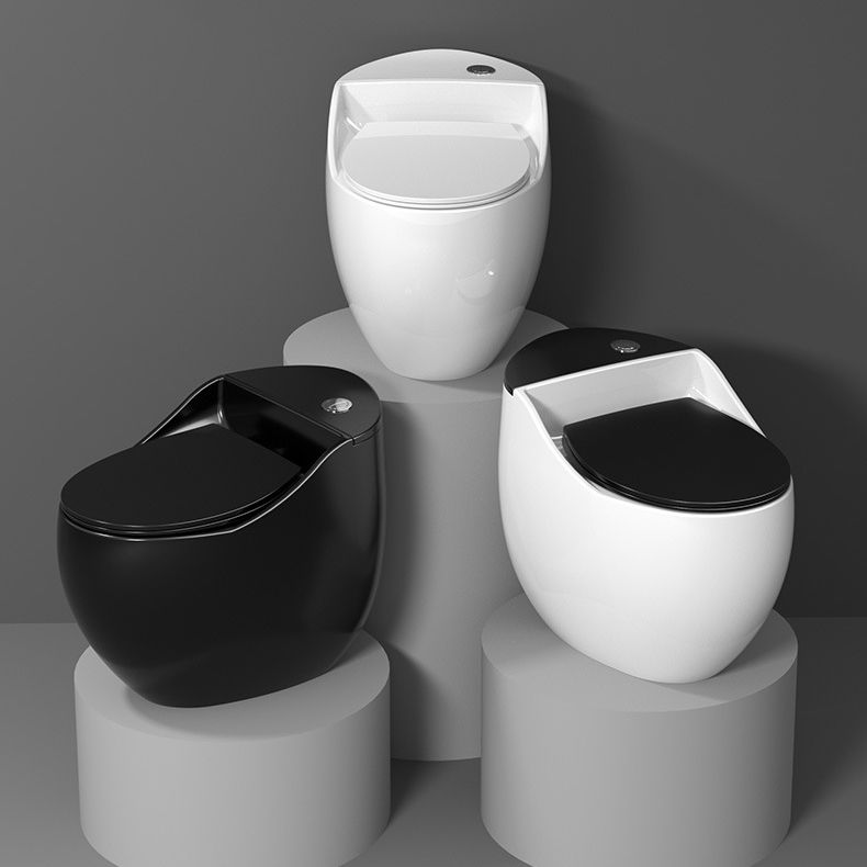 Modern Floor Mount Toilet Bowl One Piece Toilet with Seat for Bathroom Clearhalo 'Bathroom Remodel & Bathroom Fixtures' 'Home Improvement' 'home_improvement' 'home_improvement_toilets' 'Toilets & Bidets' 'Toilets' 1200x1200_6e1d636e-1ef4-4977-9873-b586ea06dd14