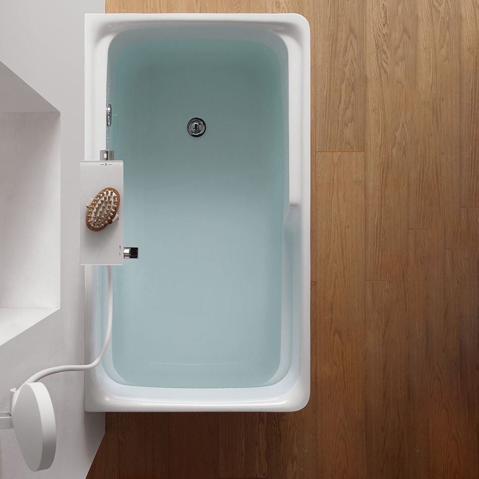 Rectangular Soaking Bathtub Antique Finish Acrylic Back to Wall Bath Tub Clearhalo 'Bathroom Remodel & Bathroom Fixtures' 'Bathtubs' 'Home Improvement' 'home_improvement' 'home_improvement_bathtubs' 'Showers & Bathtubs' 1200x1200_6e27050b-b791-4398-bfb9-e188a5633ee1