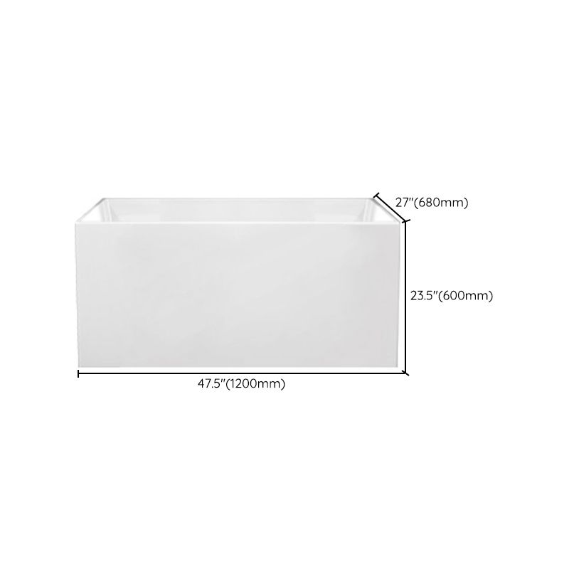 Rectangular Soaking Acrylic Bathtub Antique Finish Back to Wall Bath Clearhalo 'Bathroom Remodel & Bathroom Fixtures' 'Bathtubs' 'Home Improvement' 'home_improvement' 'home_improvement_bathtubs' 'Showers & Bathtubs' 1200x1200_6e70cf54-8061-490a-985e-5951d88ff1aa