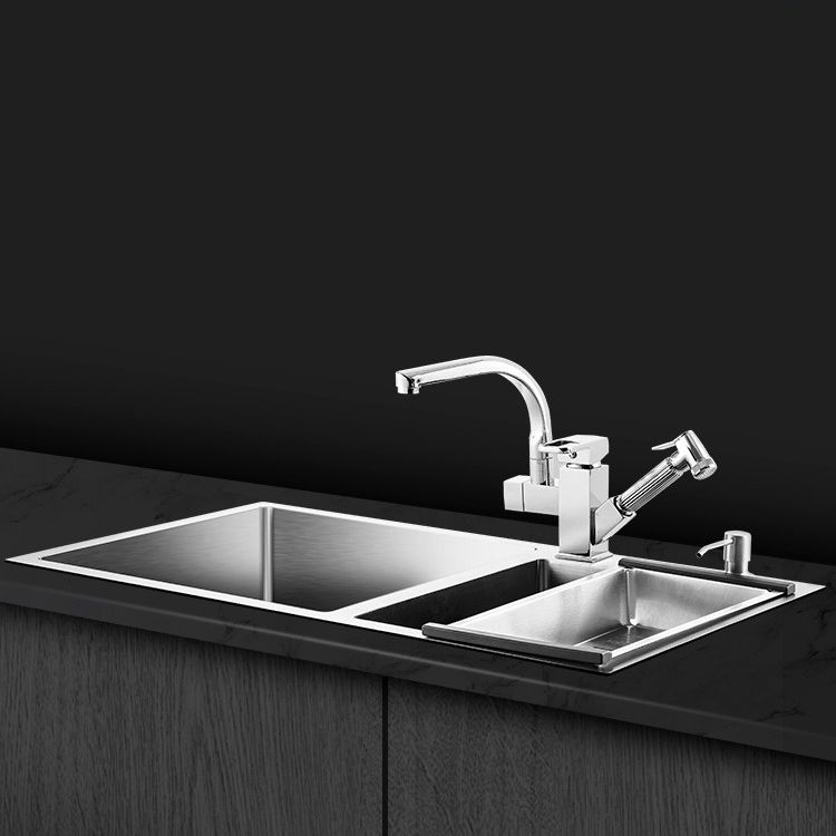 Modern Style Kitchen Sink Overflow Hole Design Scratch Resistant Kitchen Sink Clearhalo 'Home Improvement' 'home_improvement' 'home_improvement_kitchen_sinks' 'Kitchen Remodel & Kitchen Fixtures' 'Kitchen Sinks & Faucet Components' 'Kitchen Sinks' 'kitchen_sinks' 1200x1200_6ebc325c-769b-4f2f-af88-31ccc29ec738