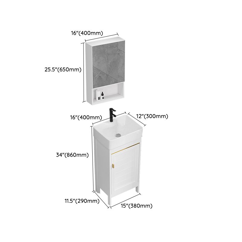 Freestanding Bathroom Vanity Metal Bathroom Sink Vanity with Sink Included Clearhalo 'Bathroom Remodel & Bathroom Fixtures' 'Bathroom Vanities' 'bathroom_vanities' 'Home Improvement' 'home_improvement' 'home_improvement_bathroom_vanities' 1200x1200_6eda2d9d-0c38-4669-9a0f-ec639f9c28bc