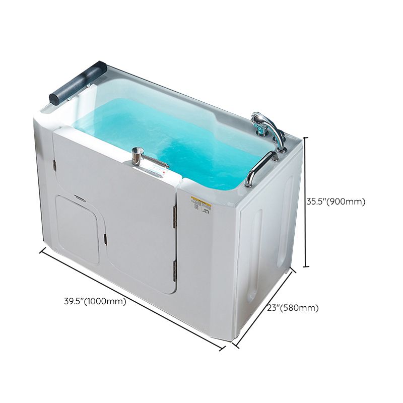 Walk-In Soaking/Air/Whirlpool Bathtub Acrylic Rectangle Back to Wall Bathtub Clearhalo 'Bathroom Remodel & Bathroom Fixtures' 'Bathtubs' 'Home Improvement' 'home_improvement' 'home_improvement_bathtubs' 'Showers & Bathtubs' 1200x1200_6ee86fd4-6f0c-4006-b537-8969c161fa6b