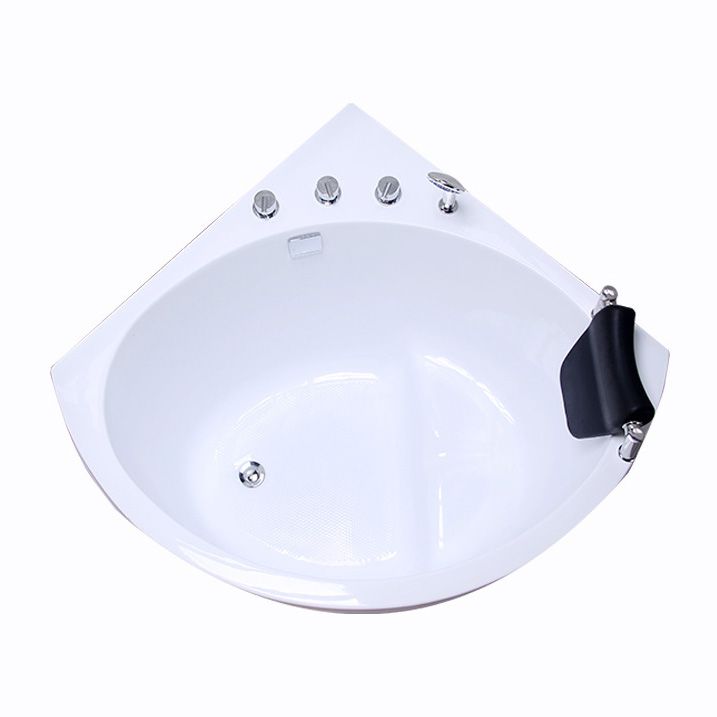 Modern 25.59-inch Tall Acrylic Tub Soak Corner White Bathtub Clearhalo 'Bathroom Remodel & Bathroom Fixtures' 'Bathtubs' 'Home Improvement' 'home_improvement' 'home_improvement_bathtubs' 'Showers & Bathtubs' 1200x1200_6f2d3126-b8fa-42eb-ad7c-f659bc6442d8