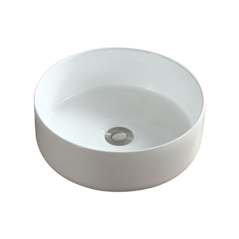 Modern Bathroom Sink Pop-Up Drain Porcelain Round Vessel Sink Clearhalo 'Bathroom Remodel & Bathroom Fixtures' 'Bathroom Sinks & Faucet Components' 'Bathroom Sinks' 'bathroom_sink' 'Home Improvement' 'home_improvement' 'home_improvement_bathroom_sink' 1200x1200_6f79e0ed-4888-49c4-ac69-f8012d8a3623