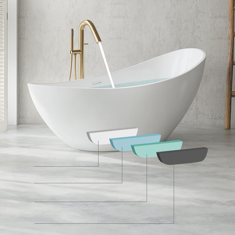 Freestanding Soaking Acrylic Bathtub Modern Oval Bathtub without Faucet Holes Clearhalo 'Bathroom Remodel & Bathroom Fixtures' 'Bathtubs' 'Home Improvement' 'home_improvement' 'home_improvement_bathtubs' 'Showers & Bathtubs' 1200x1200_6fc545f1-0be9-48e8-aa1f-3677f6345b06