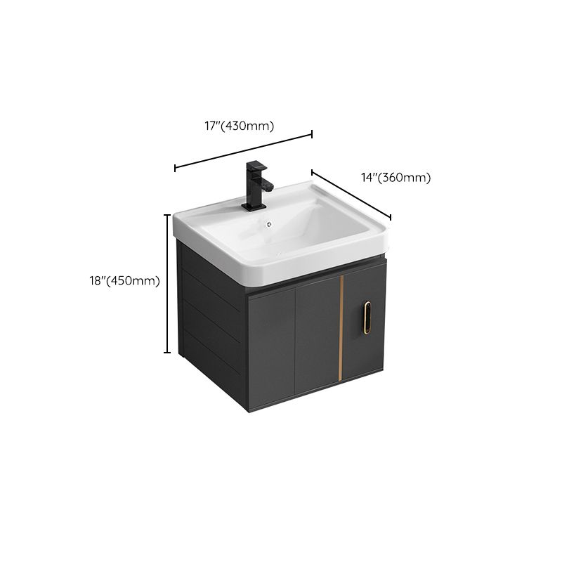 Single Sink Bath Vanity Black Wall Mount Modern Metal Base Vanity Set Clearhalo 'Bathroom Remodel & Bathroom Fixtures' 'Bathroom Vanities' 'bathroom_vanities' 'Home Improvement' 'home_improvement' 'home_improvement_bathroom_vanities' 1200x1200_6fca83c1-7fda-4575-bdb9-3cbd21af783a