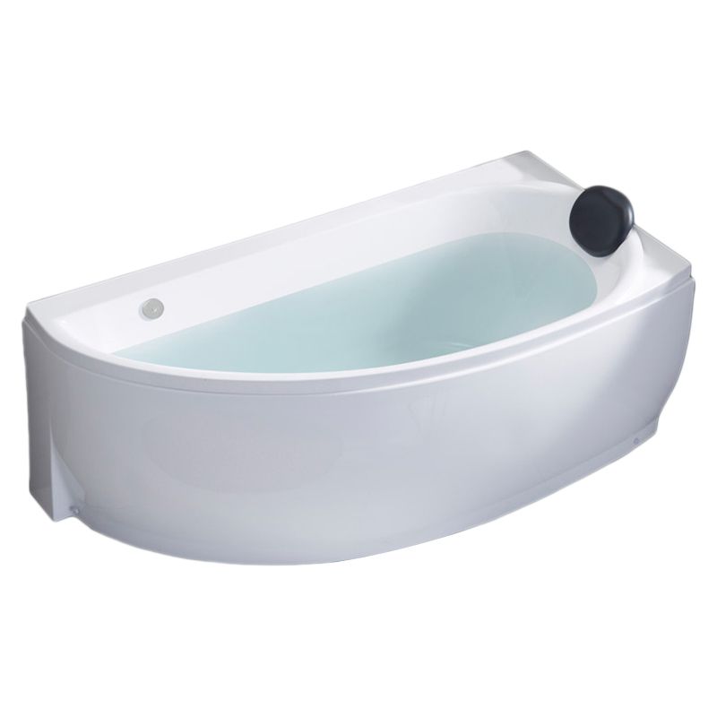 Corner Acrylic Bath Modern Soaking White Back to Wall Bathtub Clearhalo 'Bathroom Remodel & Bathroom Fixtures' 'Bathtubs' 'Home Improvement' 'home_improvement' 'home_improvement_bathtubs' 'Showers & Bathtubs' 1200x1200_6fe4afe4-5562-4dd3-b3d7-182a8c5f3f7d