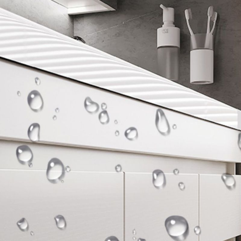 White Modern Wood Rectangular Open Console with Sink Set Faucet Included Clearhalo 'Bathroom Remodel & Bathroom Fixtures' 'Bathroom Vanities' 'bathroom_vanities' 'Home Improvement' 'home_improvement' 'home_improvement_bathroom_vanities' 1200x1200_700315bf-22eb-4e23-837d-8bb99db57b07
