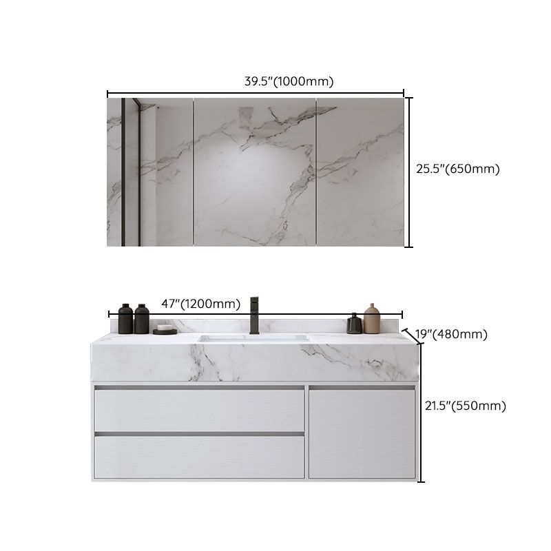 Wall Mount Bathroom Vanity Set Wood Modern Sink Vanity with Mirror Clearhalo 'Bathroom Remodel & Bathroom Fixtures' 'Bathroom Vanities' 'bathroom_vanities' 'Home Improvement' 'home_improvement' 'home_improvement_bathroom_vanities' 1200x1200_70049ee0-5c7f-4eb9-a752-60d17b207655