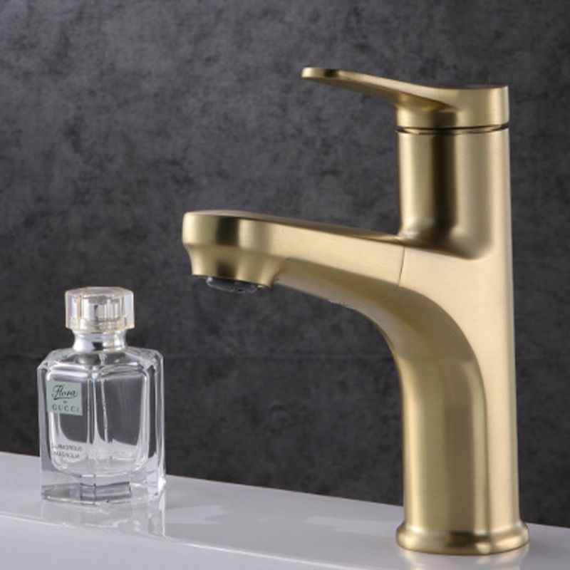 Contemporary Vessel Faucet Copper Pure Color Single Handle Retractable Vessel Faucet Clearhalo 'Bathroom Remodel & Bathroom Fixtures' 'Bathroom Sink Faucets' 'Bathroom Sinks & Faucet Components' 'bathroom_sink_faucets' 'Home Improvement' 'home_improvement' 'home_improvement_bathroom_sink_faucets' 1200x1200_700842d1-4208-464a-aa7f-4fc3c357a860