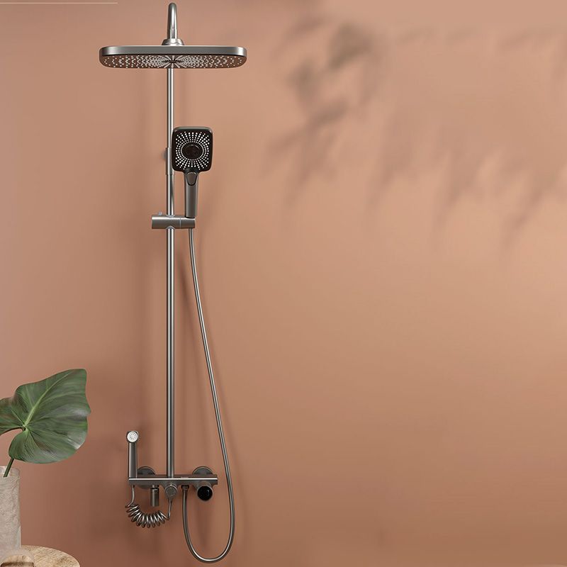 Swivel Shower System Adjustable Spray Pattern Shower Head Combo Clearhalo 'Bathroom Remodel & Bathroom Fixtures' 'Home Improvement' 'home_improvement' 'home_improvement_shower_faucets' 'Shower Faucets & Systems' 'shower_faucets' 'Showers & Bathtubs Plumbing' 'Showers & Bathtubs' 1200x1200_70218304-f46e-4784-b6be-8fddfc103843