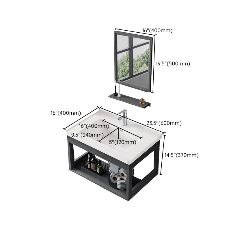 Bathroom Sink Vanity Rectangular Ceramic Sink Drawers Mirror Vanity with Faucet Clearhalo 'Bathroom Remodel & Bathroom Fixtures' 'Bathroom Vanities' 'bathroom_vanities' 'Home Improvement' 'home_improvement' 'home_improvement_bathroom_vanities' 1200x1200_703221af-d966-46fc-8d1d-d413a85a070a