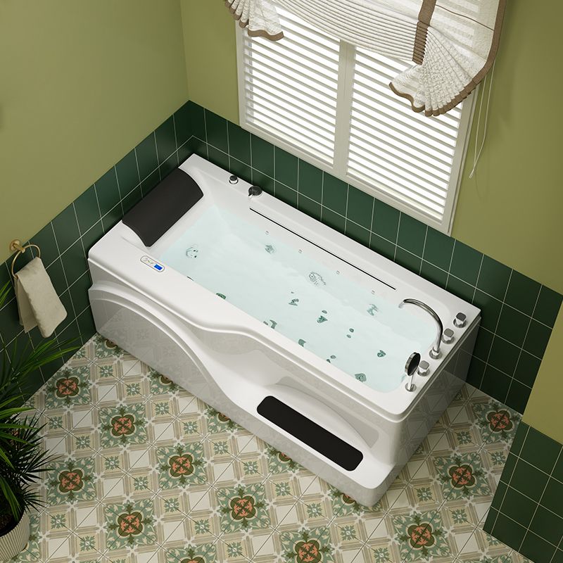 Rectangular Alcove Bathtub Acrylic Home Bath Tub in White for Bathroom Clearhalo 'Bathroom Remodel & Bathroom Fixtures' 'Bathtubs' 'Home Improvement' 'home_improvement' 'home_improvement_bathtubs' 'Showers & Bathtubs' 1200x1200_706414e8-9153-417d-84e7-06f1123b0a41