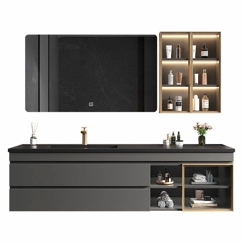 Wall Mount Sink Included Bath Vanity with Faucet Mirror for Bathroom Clearhalo 'Bathroom Remodel & Bathroom Fixtures' 'Bathroom Vanities' 'bathroom_vanities' 'Home Improvement' 'home_improvement' 'home_improvement_bathroom_vanities' 1200x1200_70e02628-d3a6-4632-b1d9-0f09f39ab71e